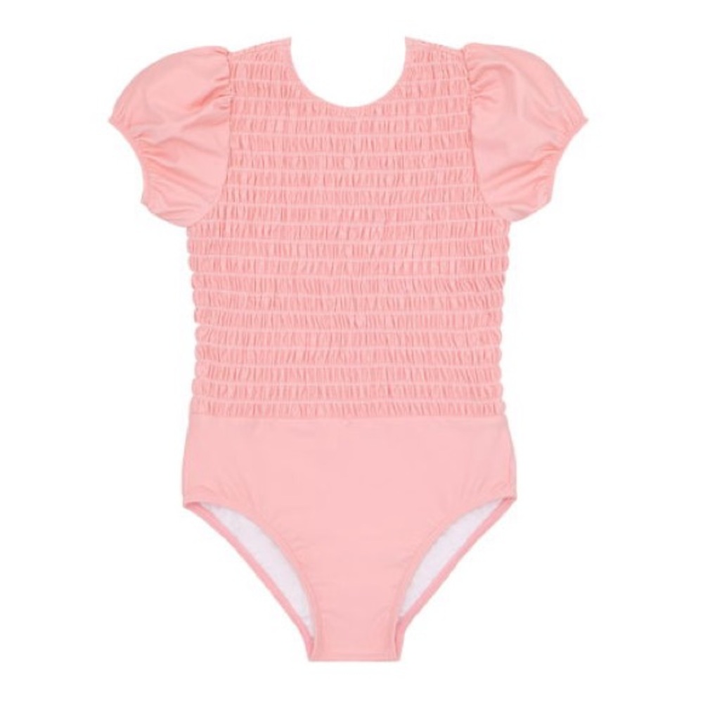 MINNOW girls puff sleeve smocked one piece 3/4T